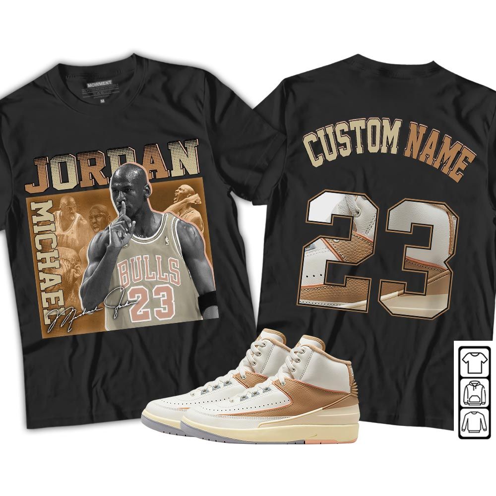 Custom 23JD Signature Sneaker Shirt Match Retro Craft 2s, Jordan 2 Craft MKO T-Shirt Custom 23JD Signature Sneaker Shirt Match Retro Craft 2s, Jordan 2 Craft MKO T-Shirt