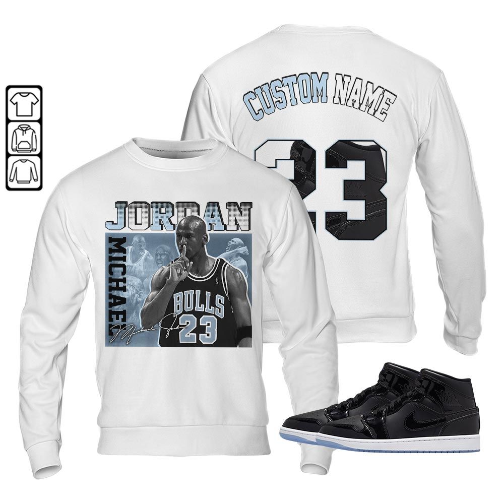 Custom 23JD Signature Sneaker Shirt Match Space Jam 1s, Jordan 1 Mid Space Jam MKO Sweatshirt Custom 23JD Signature Sneaker Shirt Match Space Jam 1s, Jordan 1 Mid Space Jam MKO Sweatshirt