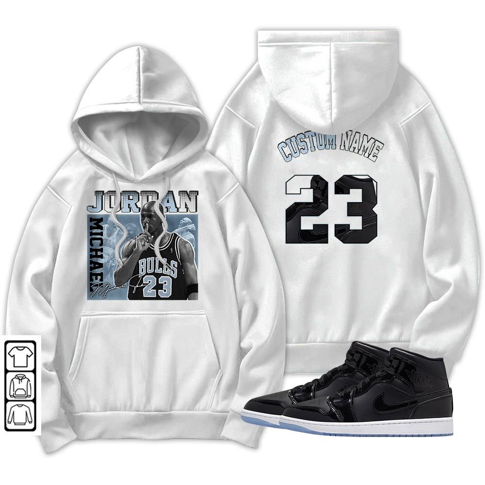 Custom 23JD Signature Sneaker Shirt Match Space Jam 1s, Jordan 1 Mid Space Jam MKO T-Shirt