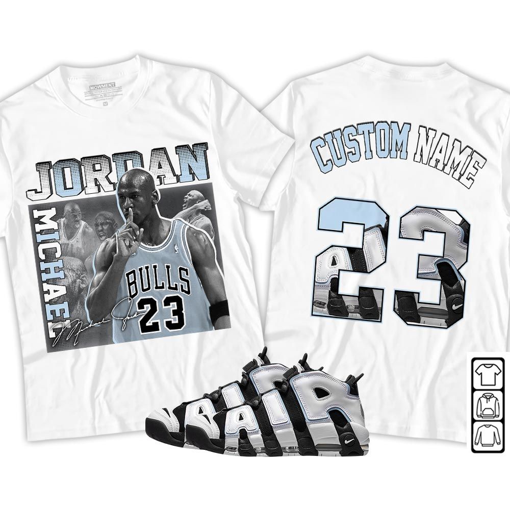Custom 23JD Signature Sneaker Shirt Match Uptempo Cobalt Bliss, Air More Uptempo Cobalt Bliss MKO T-Shirt Custom 23JD Signature Sneaker Shirt Match Uptempo Cobalt Bliss, Air More Uptempo Cobalt Bliss MKO T-Shirt