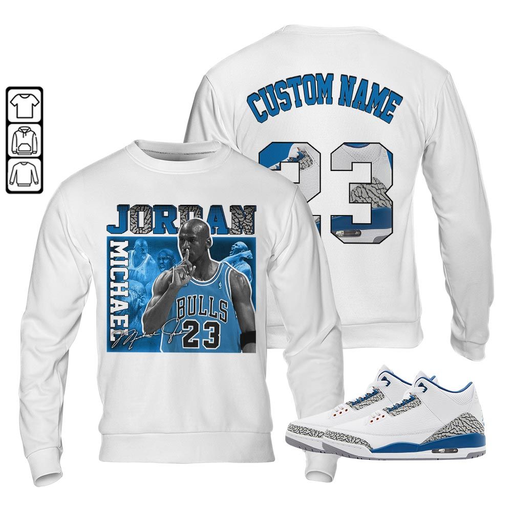 Custom 23JD Signature Sneaker Shirt Match Wizards 3s, Jordan Retro 3 Wizards MKO T-Shirt Custom 23JD Signature Sneaker Shirt Match Wizards 3s, Jordan Retro 3 Wizards MKO T-Shirt
