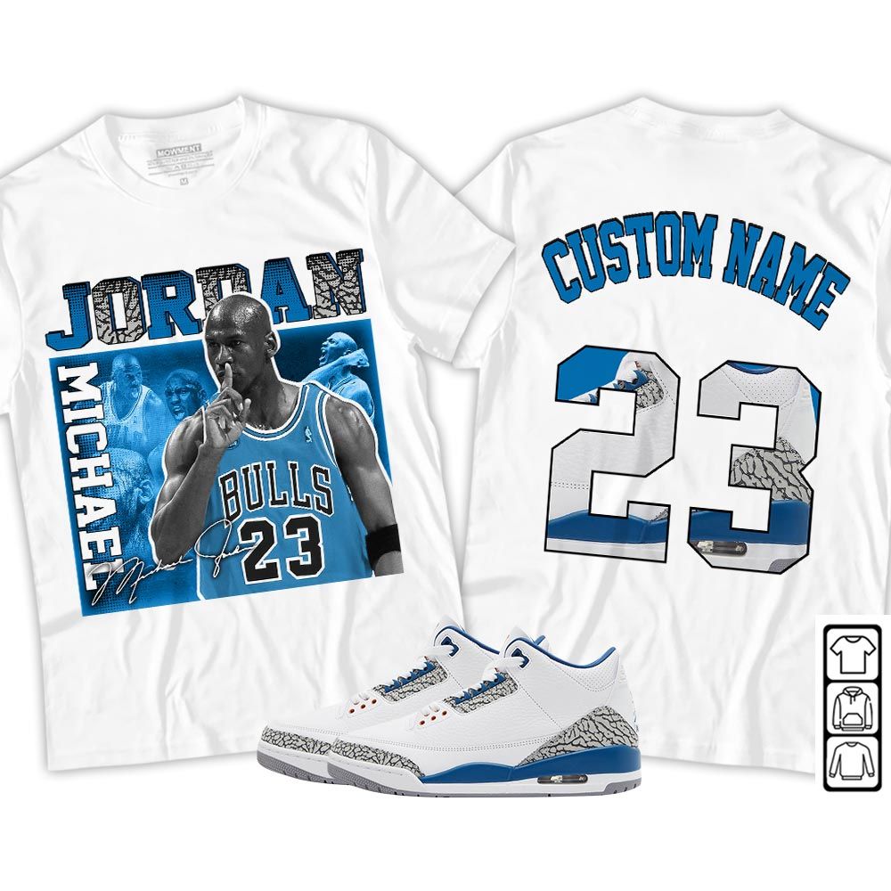 Custom 23JD Signature Sneaker Shirt Match Wizards 3s, Jordan Retro 3 Wizards MKO T-Shirt Custom 23JD Signature Sneaker Shirt Match Wizards 3s, Jordan Retro 3 Wizards MKO T-Shirt