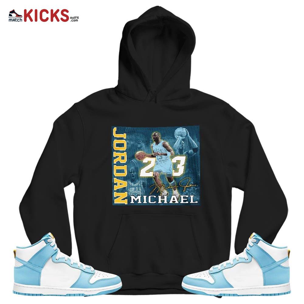 Custom 23JD Signature2 Sneaker Shirt Match Dunk High Blue Chill, Dunk High Homer Simpson MKO T-Shirt Custom 23JD Signature2 Sneaker Shirt Match Dunk High Blue Chill, Dunk High Homer Simpson MKO T-Shirt