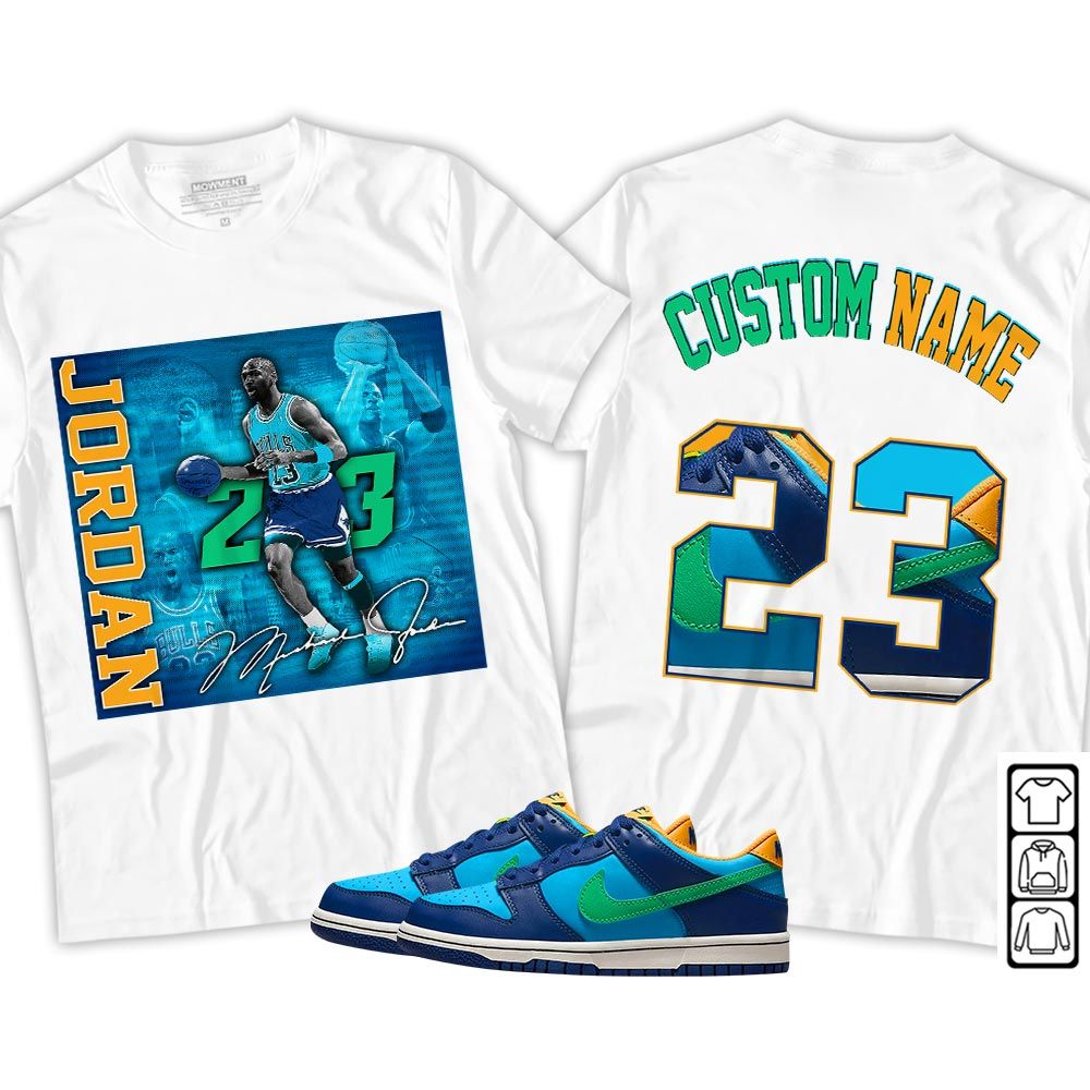 Custom 23JD Signature2 Sneaker Shirt Match Dunk Low GS Kyrie, Dunk Low GS Electric Algae MKO T-Shirt Custom 23JD Signature2 Sneaker Shirt Match Dunk Low GS Kyrie, Dunk Low GS Electric Algae MKO T-Shirt