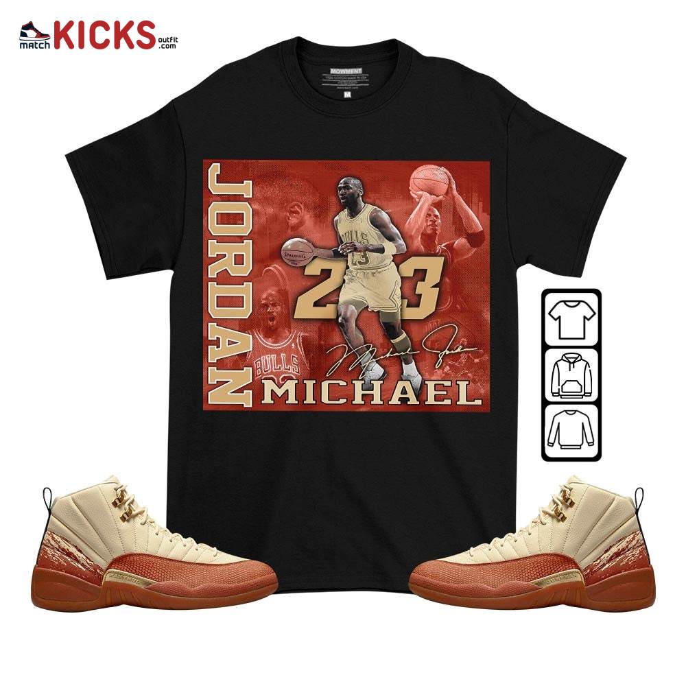 Custom 23JD Signature2 Sneaker Shirt Match Eastside Golf 12s, Jordan 12 Retro Eastside Golf MKO T-Shirt
