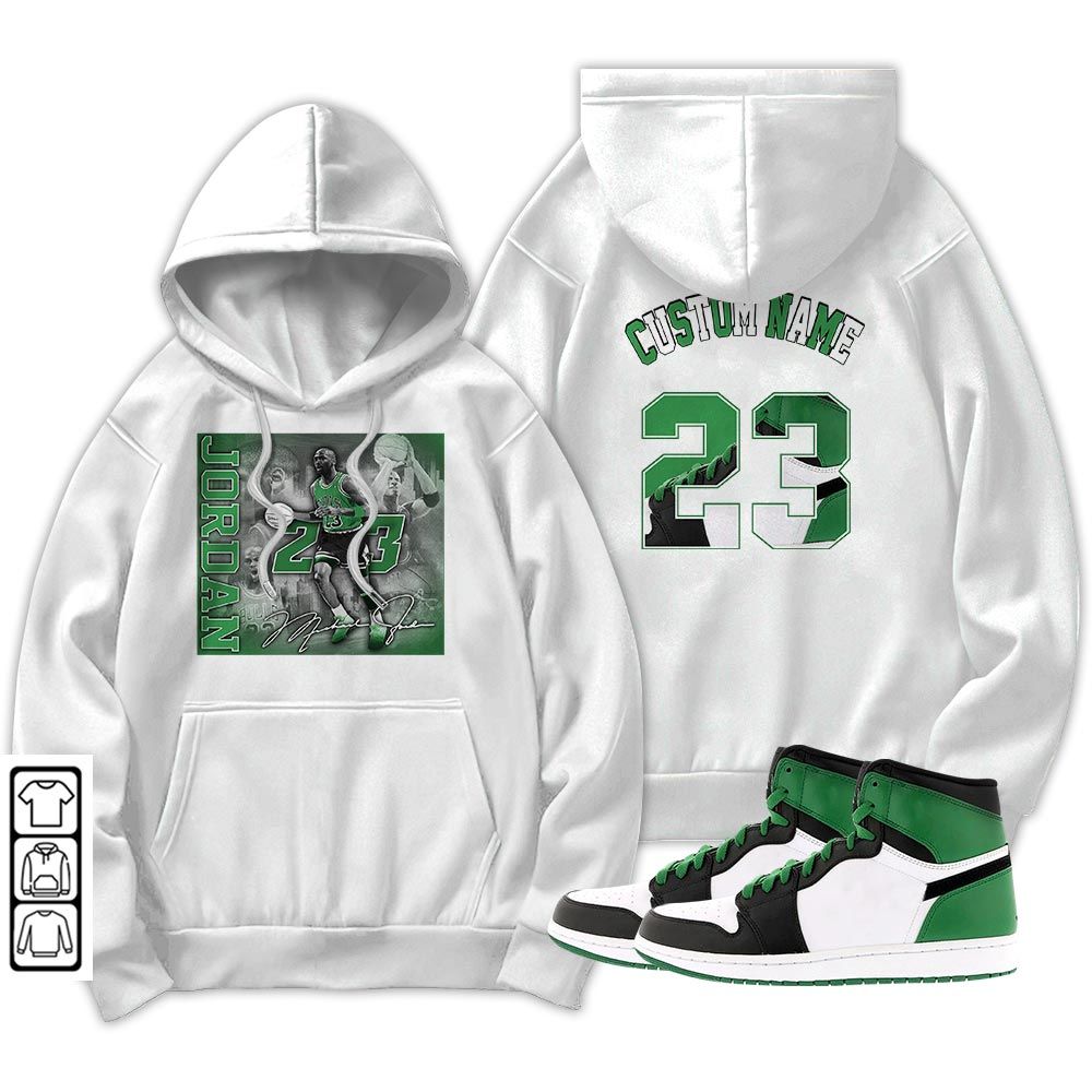 Custom 23JD Signature2 Sneaker Shirt Match Lucky Green 1s, Jordan 1 Lucky Green MKO T-Shirt Custom 23JD Signature2 Sneaker Shirt Match Lucky Green 1s, Jordan 1 Lucky Green MKO T-Shirt