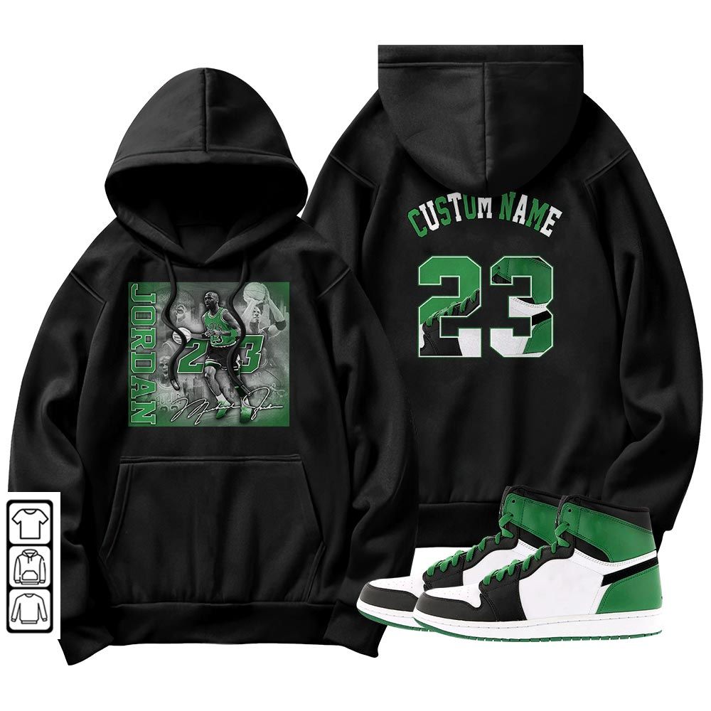 Custom 23JD Signature2 Sneaker Shirt Match Lucky Green 1s, Jordan 1 Lucky Green MKO T-Shirt Custom 23JD Signature2 Sneaker Shirt Match Lucky Green 1s, Jordan 1 Lucky Green MKO T-Shirt