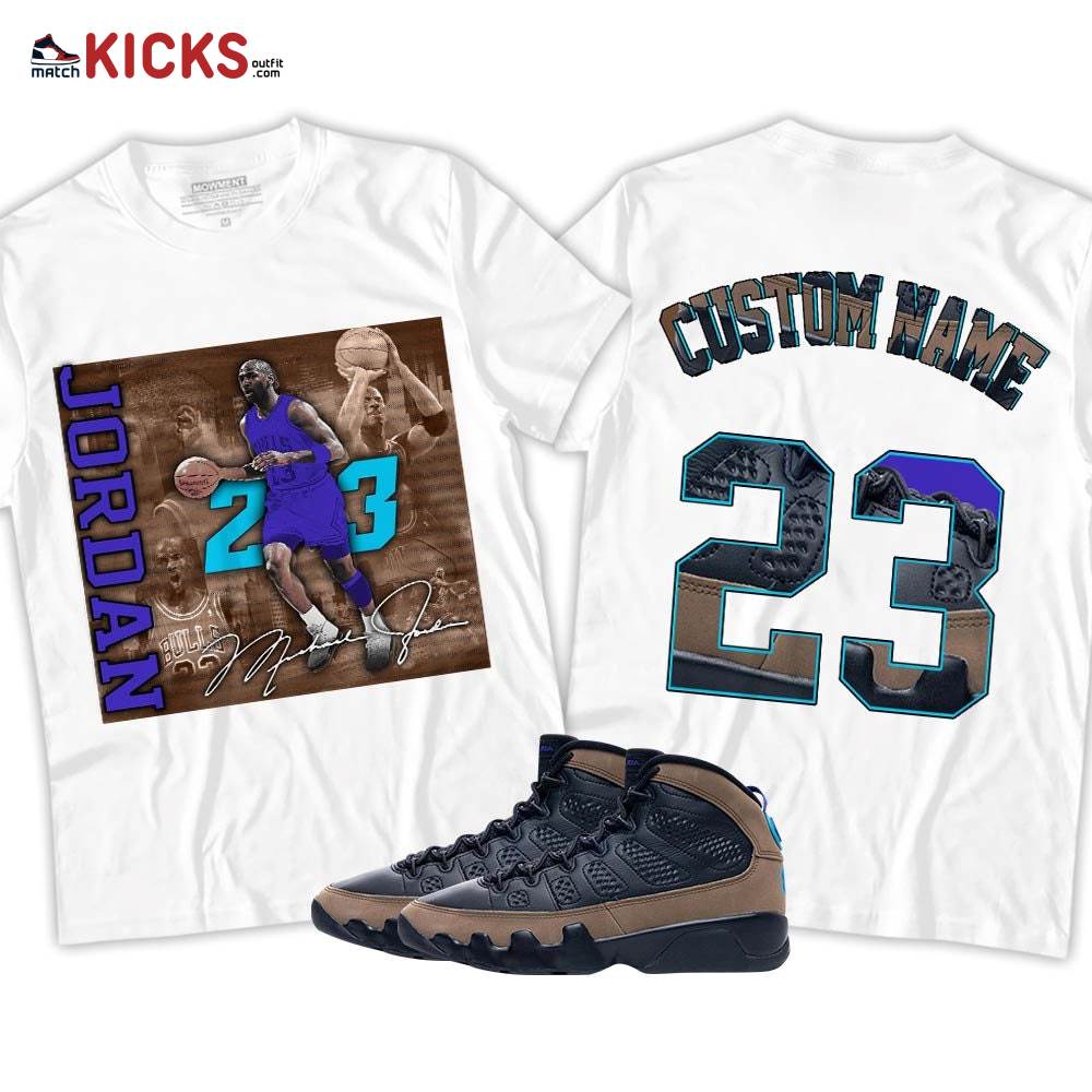 Custom 23JD Signature2 Sneaker Shirt Match Olive Concord 9s, Jordan 9 Olive Concord MKO T-Shirt Custom 23JD Signature2 Sneaker Shirt Match Olive Concord 9s, Jordan 9 Olive Concord MKO T-Shirt