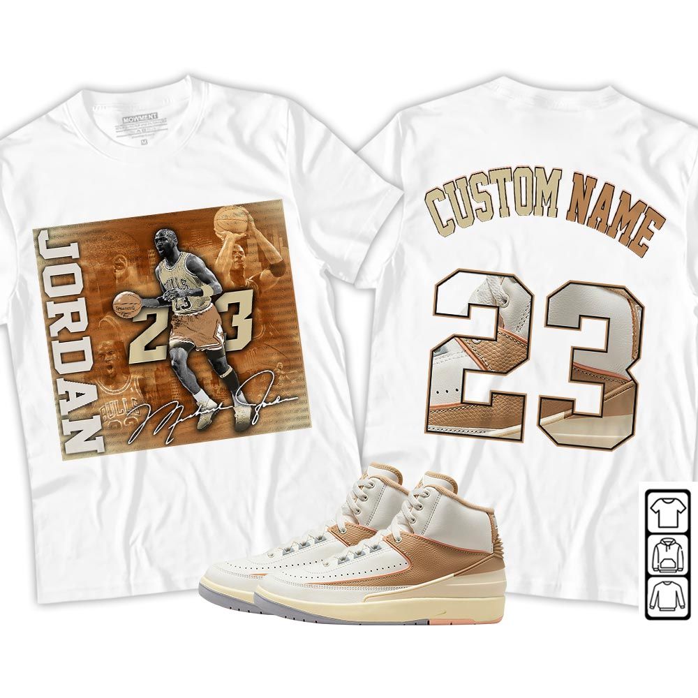 Custom 23JD Signature2 Sneaker Shirt Match Retro Craft 2s, Jordan 2 Craft MKO T-Shirt Custom 23JD Signature2 Sneaker Shirt Match Retro Craft 2s, Jordan 2 Craft MKO T-Shirt