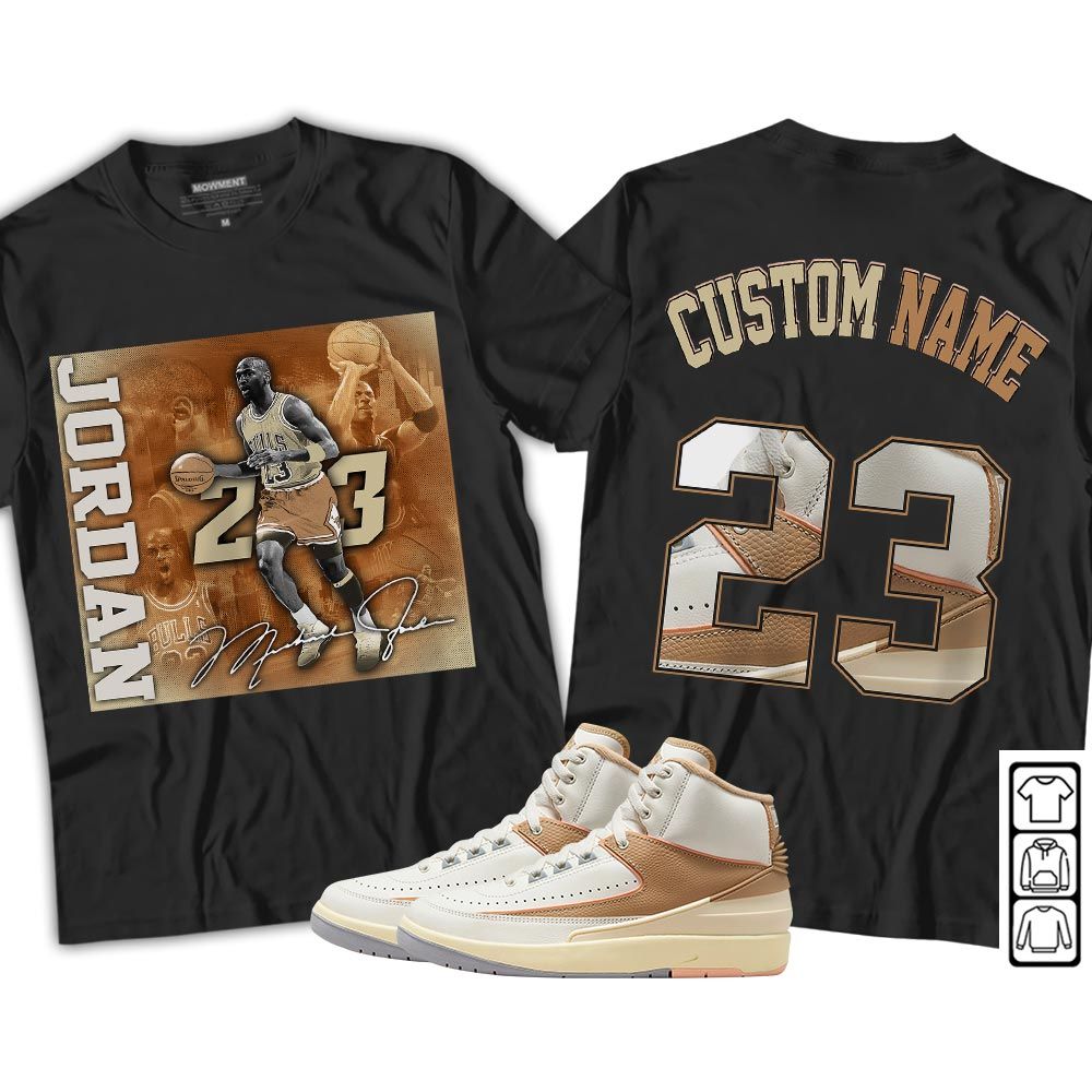 Custom 23JD Signature2 Sneaker Shirt Match Retro Craft 2s, Jordan 2 Craft MKO T-Shirt Custom 23JD Signature2 Sneaker Shirt Match Retro Craft 2s, Jordan 2 Craft MKO T-Shirt