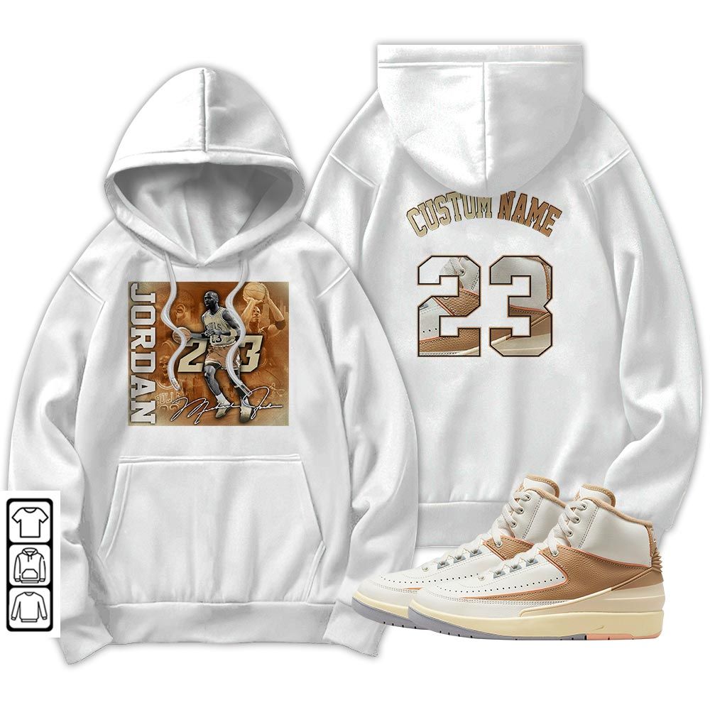 Custom 23JD Signature2 Sneaker Shirt Match Retro Craft 2s, Jordan 2 Craft MKO T-Shirt