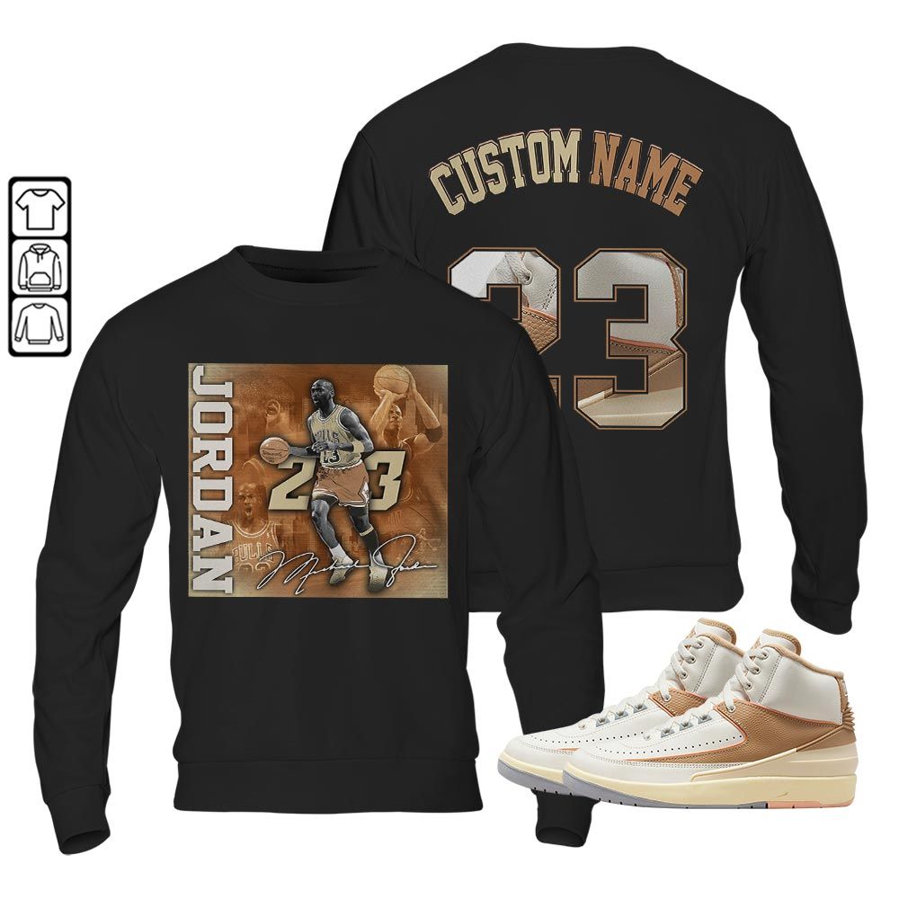 Custom 23JD Signature2 Sneaker Shirt Match Retro Craft 2s, Jordan 2 Craft MKO T-Shirt Custom 23JD Signature2 Sneaker Shirt Match Retro Craft 2s, Jordan 2 Craft MKO T-Shirt