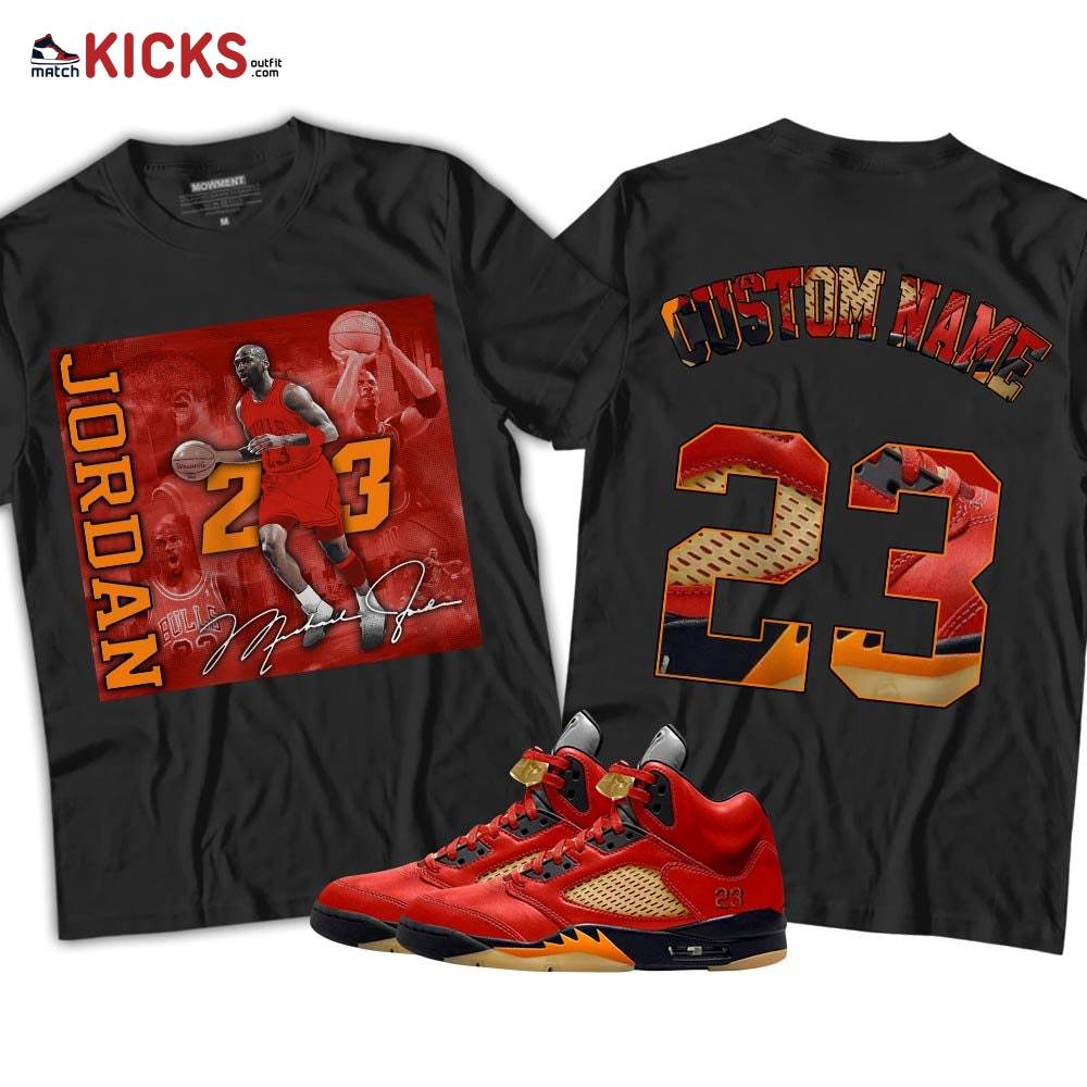 Custom 23JD Signature2 Sneaker Shirt Match Retro Mars For Her 5s, Jordan 5 Mars For Her MKO T-Shirt Custom 23JD Signature2 Sneaker Shirt Match Retro Mars For Her 5s, Jordan 5 Mars For Her MKO T-Shirt