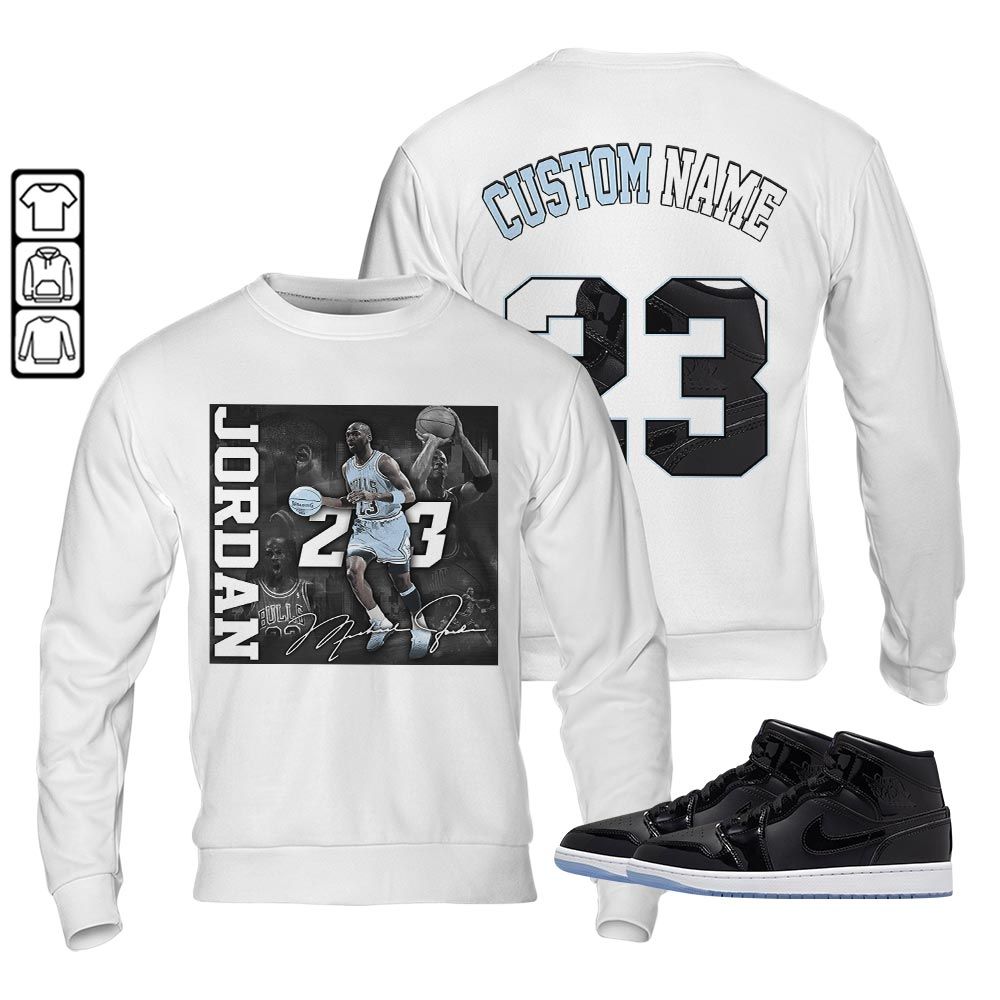 Custom 23JD Signature2 Sneaker Shirt Match Space Jam 1s, Jordan 1 Mid Space Jam MKO Sweatshirt Custom 23JD Signature2 Sneaker Shirt Match Space Jam 1s, Jordan 1 Mid Space Jam MKO Sweatshirt