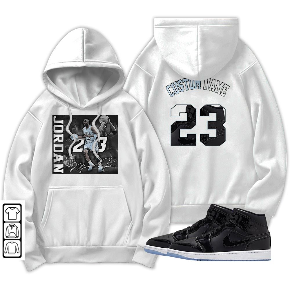 Custom 23JD Signature2 Sneaker Shirt Match Space Jam 1s, Jordan 1 Mid Space Jam MKO T-Shirt