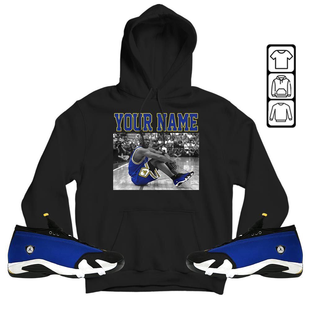Custom Basketball Goat Number 23 Sneaker Shirt Match 2023 Blue Laney 14s, Jordan 14 Laney MKO Hoodie Custom Basketball Goat Number 23 Sneaker Shirt Match 2023 Blue Laney 14s, Jordan 14 Laney MKO Hoodie