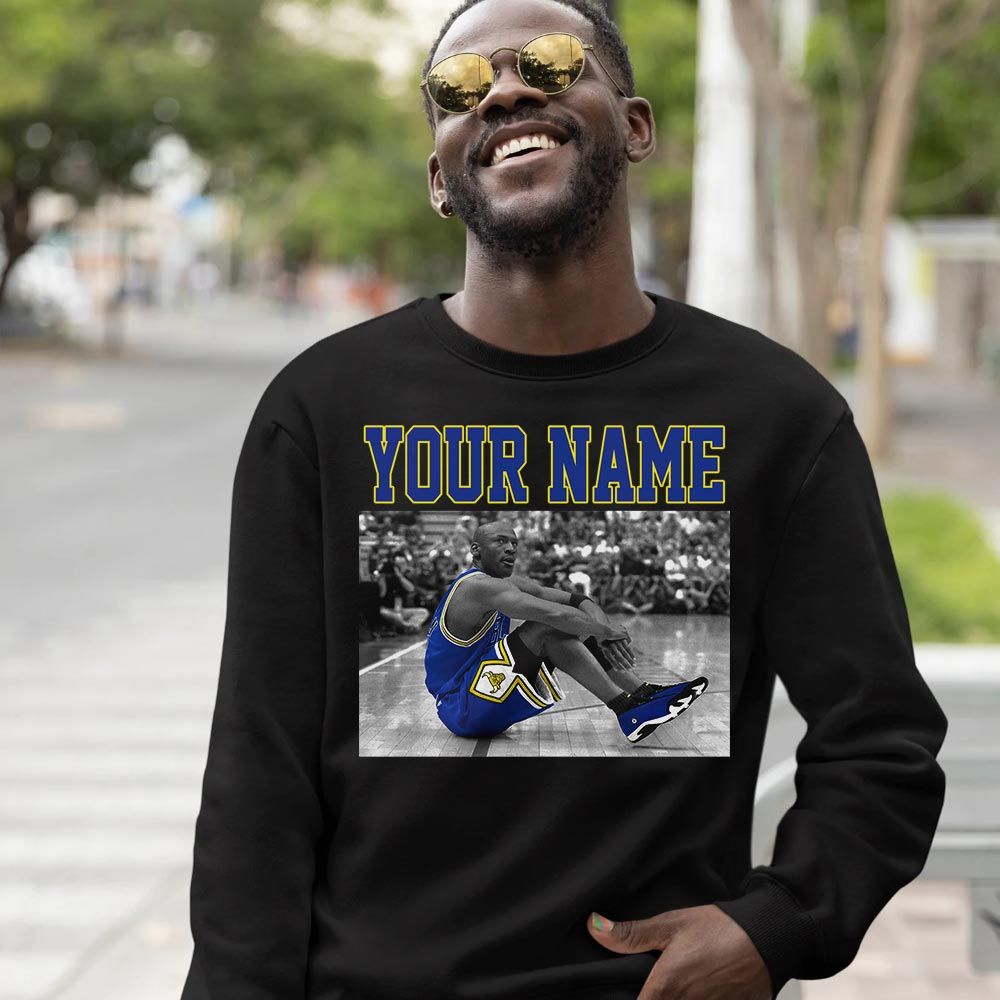 Custom Basketball Goat Number 23 Sneaker Shirt Match 2023 Blue Laney 14s, Jordan 14 Laney MKO Hoodie Custom Basketball Goat Number 23 Sneaker Shirt Match 2023 Blue Laney 14s, Jordan 14 Laney MKO Hoodie