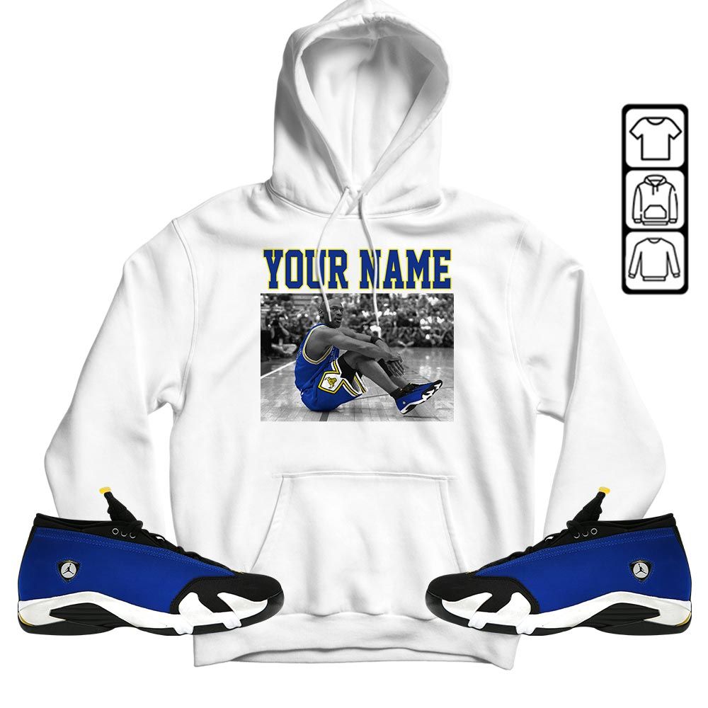 Custom Basketball Goat Number 23 Sneaker Shirt Match 2023 Blue Laney 14s, Jordan 14 Laney MKO Hoodie Custom Basketball Goat Number 23 Sneaker Shirt Match 2023 Blue Laney 14s, Jordan 14 Laney MKO Hoodie