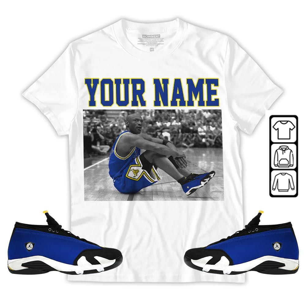 Custom Basketball Goat Number 23 Sneaker Shirt Match 2023 Blue Laney 14s, Jordan 14 Laney MKO T-Shirt Custom Basketball Goat Number 23 Sneaker Shirt Match 2023 Blue Laney 14s, Jordan 14 Laney MKO T-Shirt
