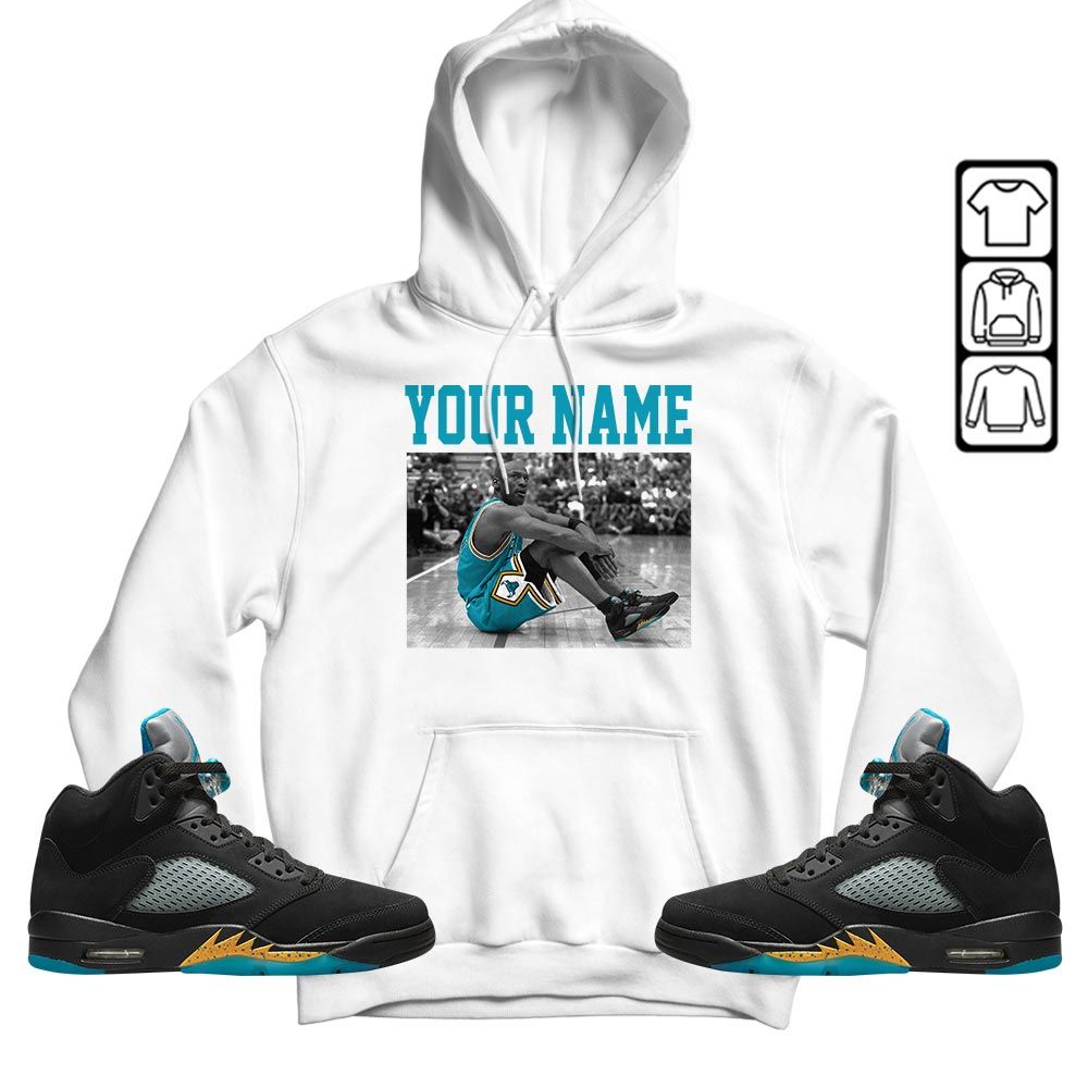 Custom Basketball Goat Number 23 Sneaker Shirt Match 2023 Retro Aqua 5s, Jordan 5 Aqua MKO T-Shirt