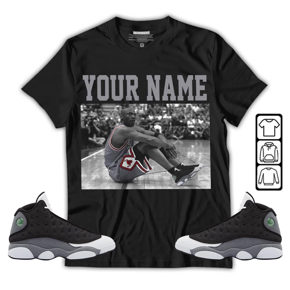 Custom Basketball Goat Number 23 Sneaker Shirt Match Black Flint 13s, Jordan Retro 13 Black Flint MKO Hoodie