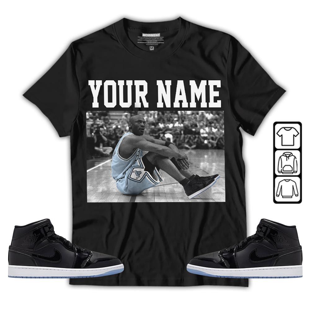 Custom Basketball Goat Number 23 Sneaker Shirt Match Space Jam 1s, Jordan 1 Mid Space Jam MKO Hoodie