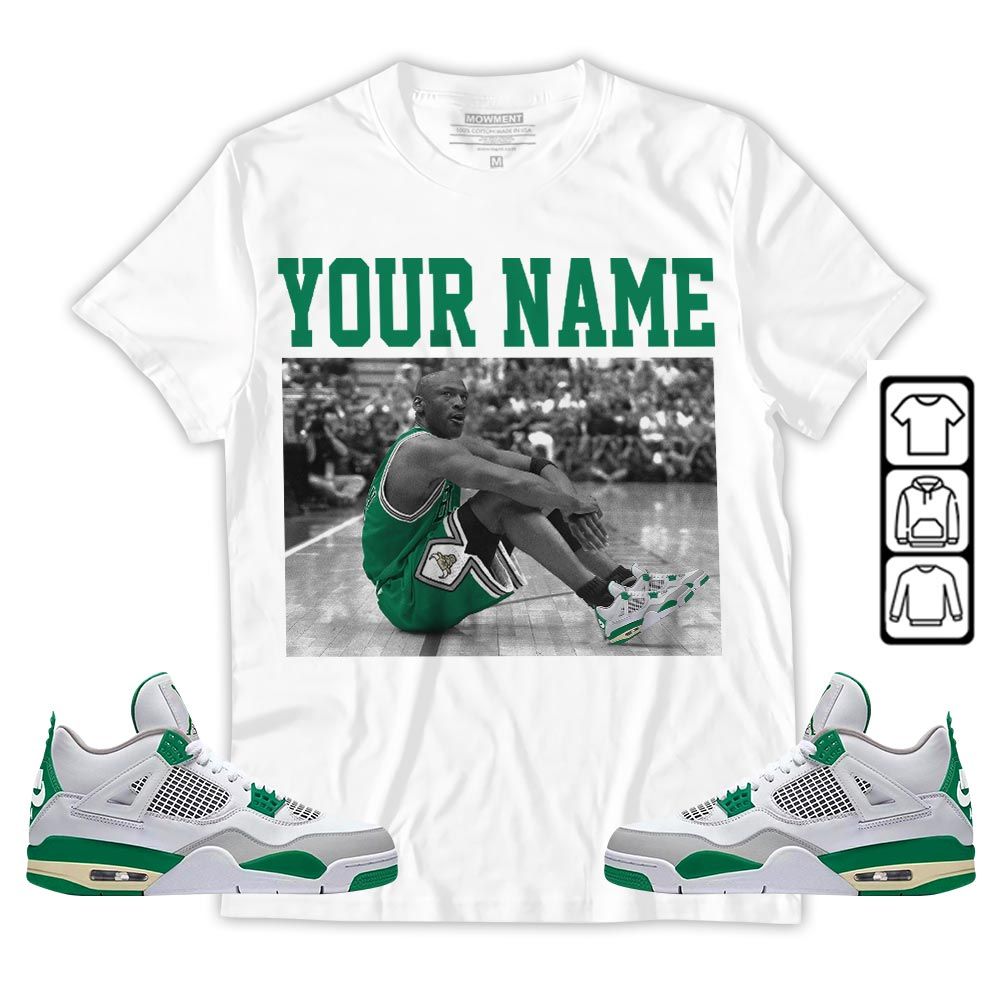 Custom Basketball Shoes Goat Number 23 Sneaker Shirt Match Retro Pine Green 4s, Jordan 4 Pine Green MKO T-Shirt Custom Basketball Shoes Goat Number 23 Sneaker Shirt Match Retro Pine Green 4s, Jordan 4 Pine Green MKO T-Shirt