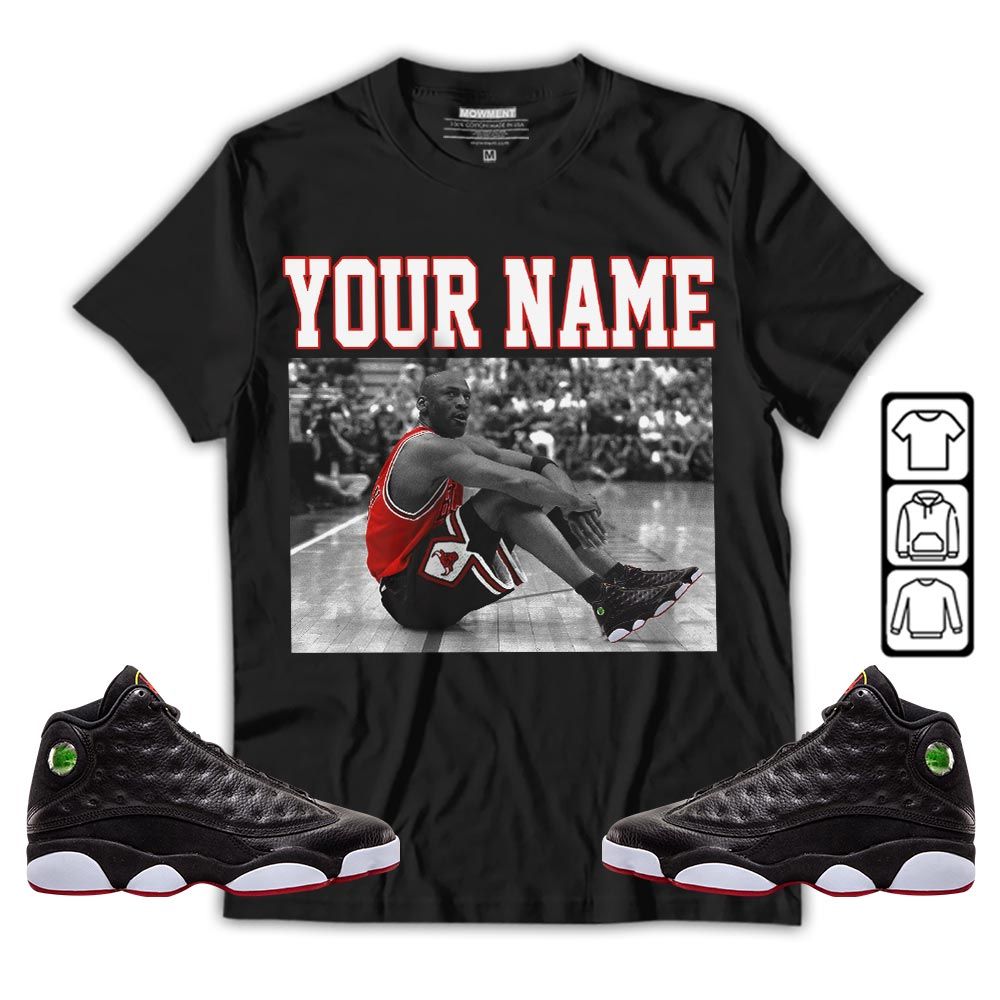 Custom Basketball Shoes Goat Number 23 Sneaker Shirt Match Retro Playoffs 13s, Jordan 13 Playoffs MKO Hoodie