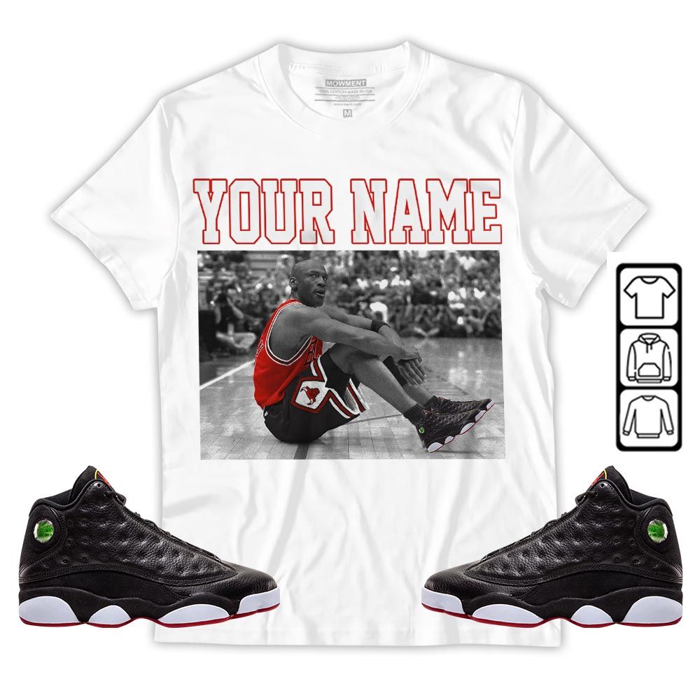 Custom Basketball Shoes Goat Number 23 Sneaker Shirt Match Retro Playoffs 13s, Jordan 13 Playoffs MKO T-Shirt Custom Basketball Shoes Goat Number 23 Sneaker Shirt Match Retro Playoffs 13s, Jordan 13 Playoffs MKO T-Shirt