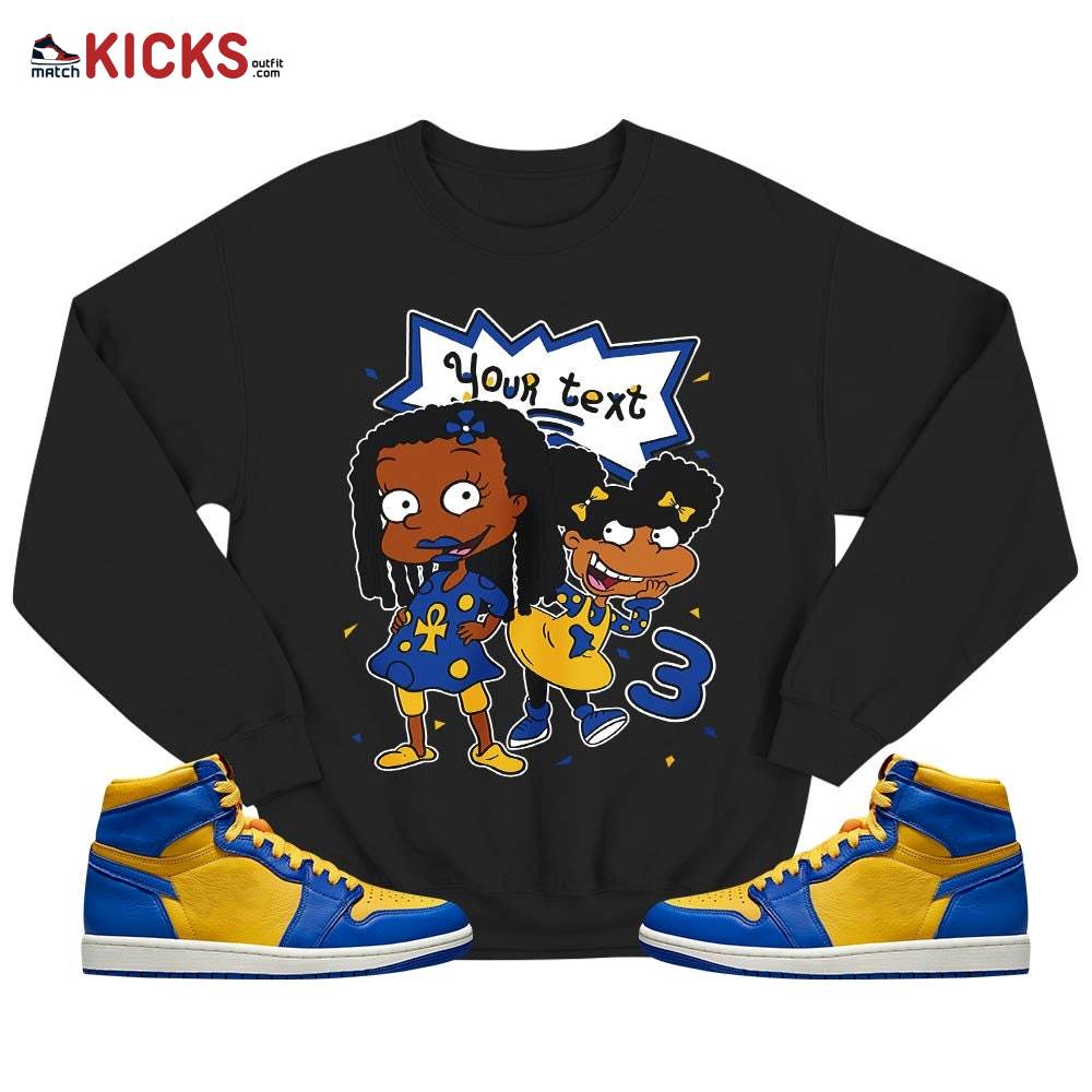 Custom Birthday Rugrats Sneaker Shirt Match 2023 Laney 1s, Jordan 1 Retro High Laney MKO T-Shirt Custom Birthday Rugrats Sneaker Shirt Match 2023 Laney 1s, Jordan 1 Retro High Laney MKO T-Shirt