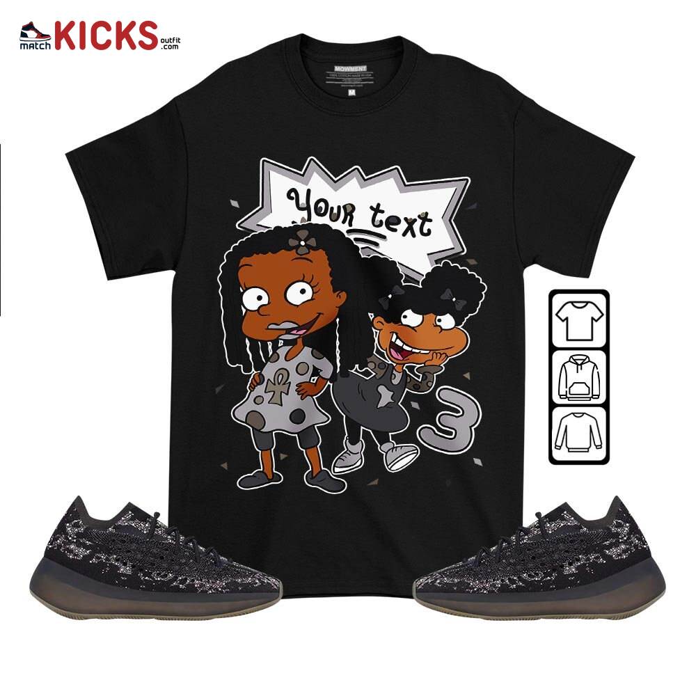 Custom Birthday Rugrats Sneaker Shirt Match 380 Onyx Non Reflective, Yeezy Boost 380 Onyx MKO T-Shirt