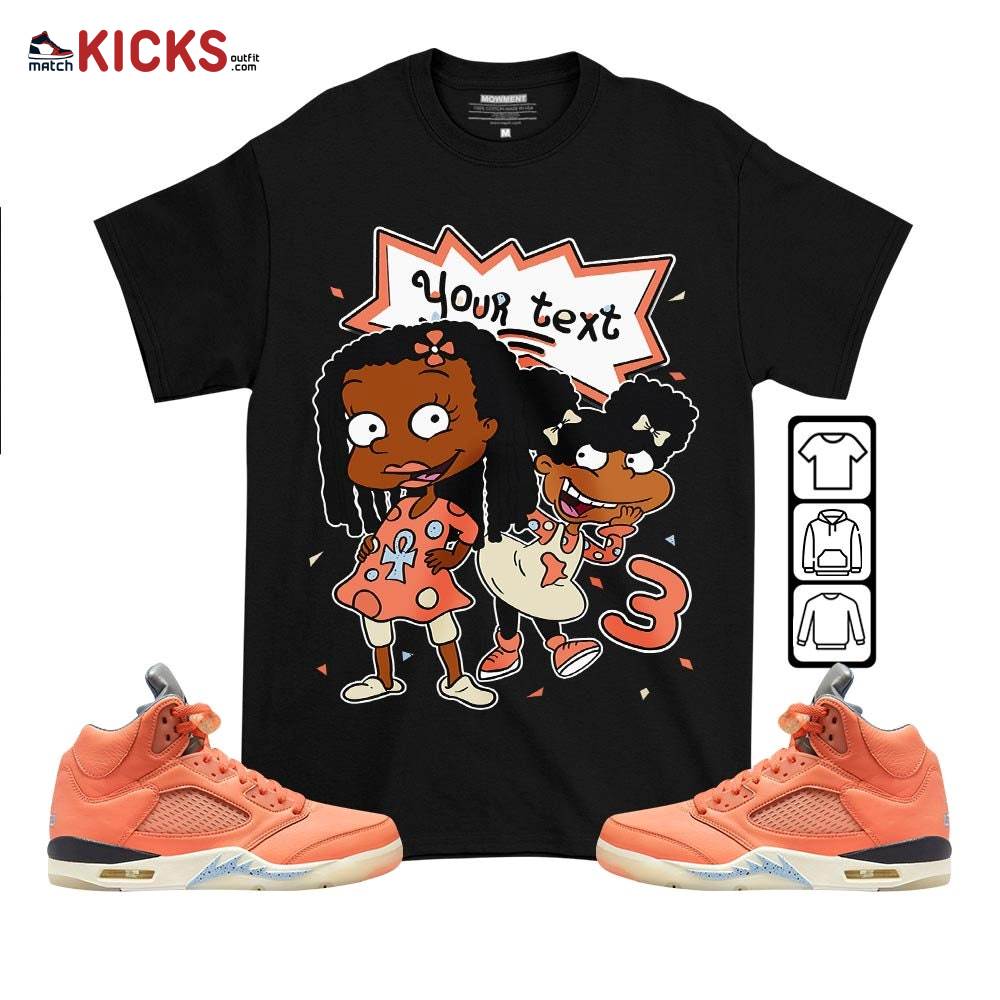 Custom Birthday Rugrats Sneaker Shirt Match Crimson Bliss 5s, Jordan 5 DJ Khaled Crimson Bliss MKO T-Shirt