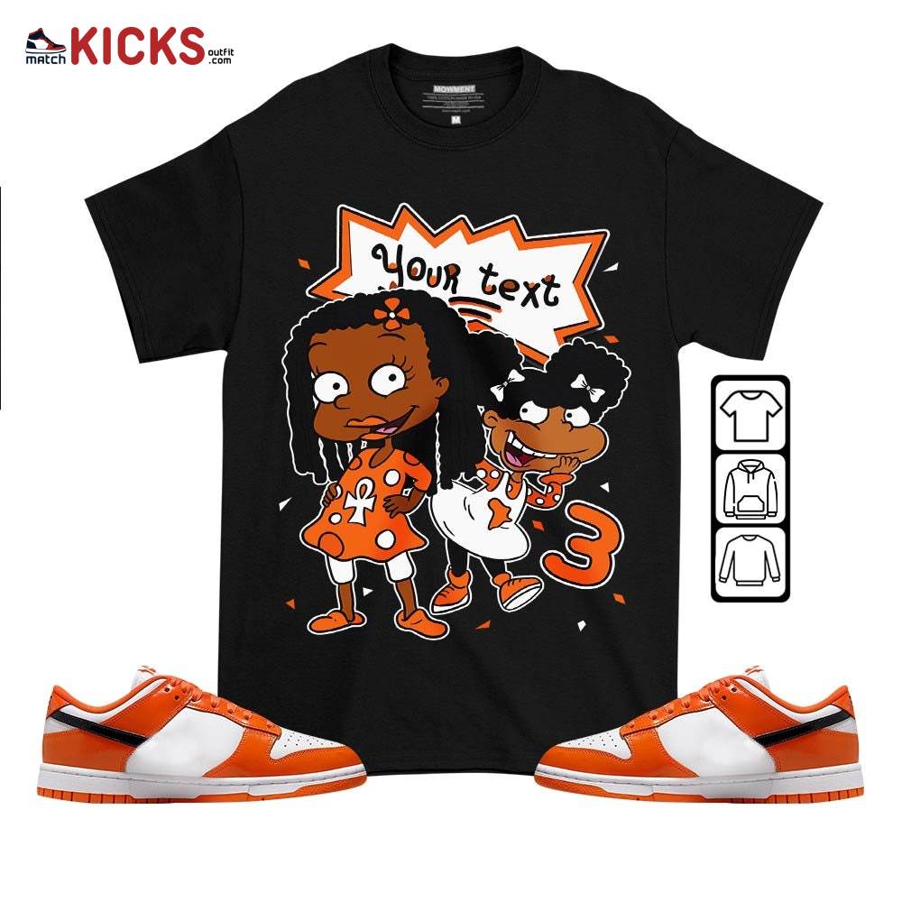 Custom Birthday Rugrats Sneaker Shirt Match Dunk Low Orange Black, Dunk Low Patent Halloween MKO T-Shirt Custom Birthday Rugrats Sneaker Shirt Match Dunk Low Orange Black, Dunk Low Patent Halloween MKO T-Shirt