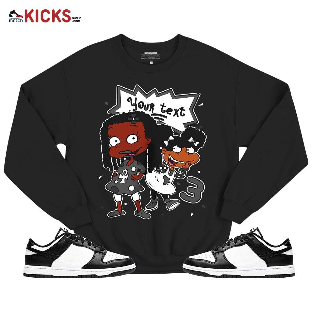 Custom Birthday Rugrats Sneaker Shirt Match Dunk Panda Black White, Dunk Low Panda 2022 MKO T-Shirt Custom Birthday Rugrats Sneaker Shirt Match Dunk Panda Black White, Dunk Low Panda 2022 MKO T-Shirt