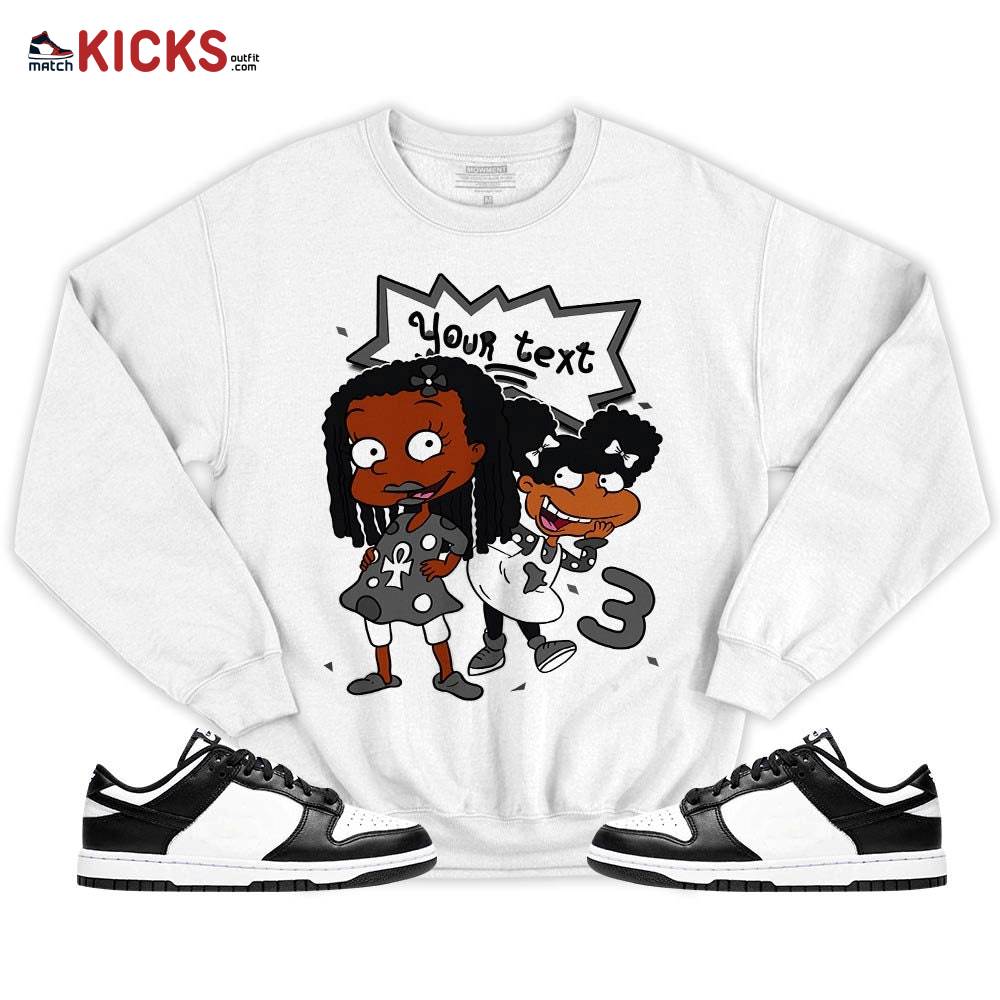 Custom Birthday Rugrats Sneaker Shirt Match Dunk Panda Black White, Dunk Low Panda 2022 MKO T-Shirt Custom Birthday Rugrats Sneaker Shirt Match Dunk Panda Black White, Dunk Low Panda 2022 MKO T-Shirt