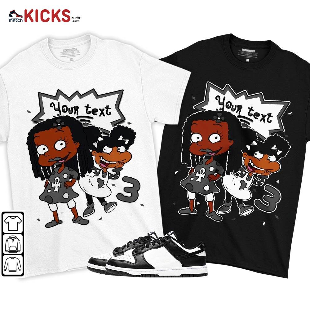 Custom Birthday Rugrats Sneaker Shirt Match Dunk Panda Black White, Dunk Low Panda 2022 MKO T-Shirt Custom Birthday Rugrats Sneaker Shirt Match Dunk Panda Black White, Dunk Low Panda 2022 MKO T-Shirt