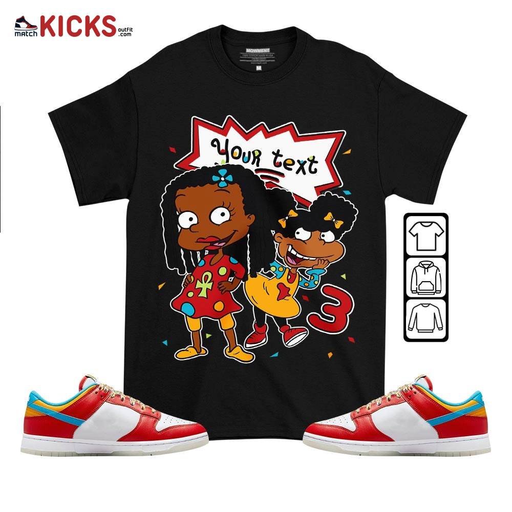 Custom Birthday Rugrats Sneaker Shirt Match Fruity Pebbles Dunk Low, Dunk Low Fruity Pebbles MKO T-Shirt