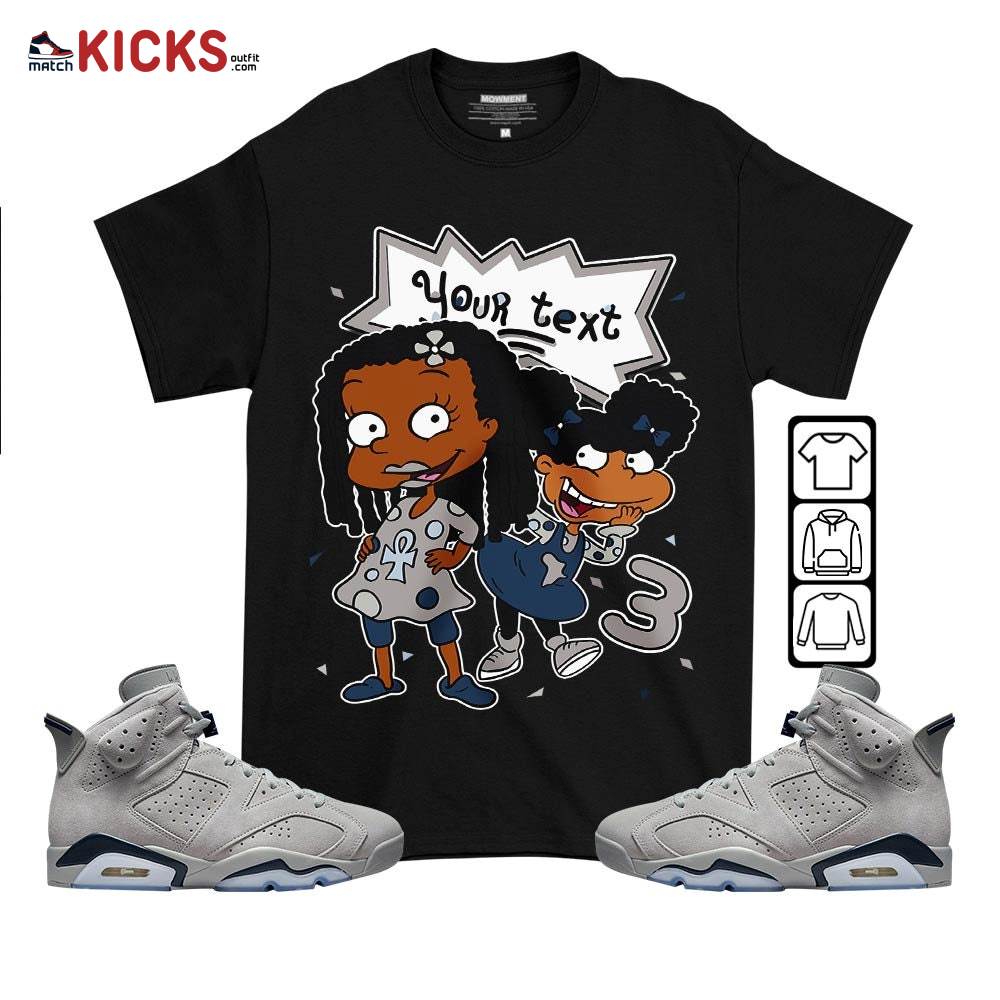 Custom Birthday Rugrats Sneaker Shirt Match Georgetown 6s, Jordan 6 Retro Georgetown MKO T-Shirt
