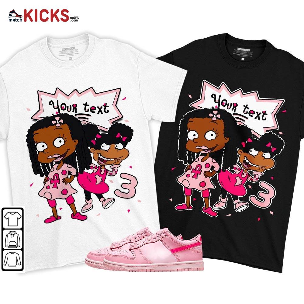 Custom Birthday Rugrats Sneaker Shirt Match Low Triple Pink, Dunk Low Triple Pink MKO T-Shirt