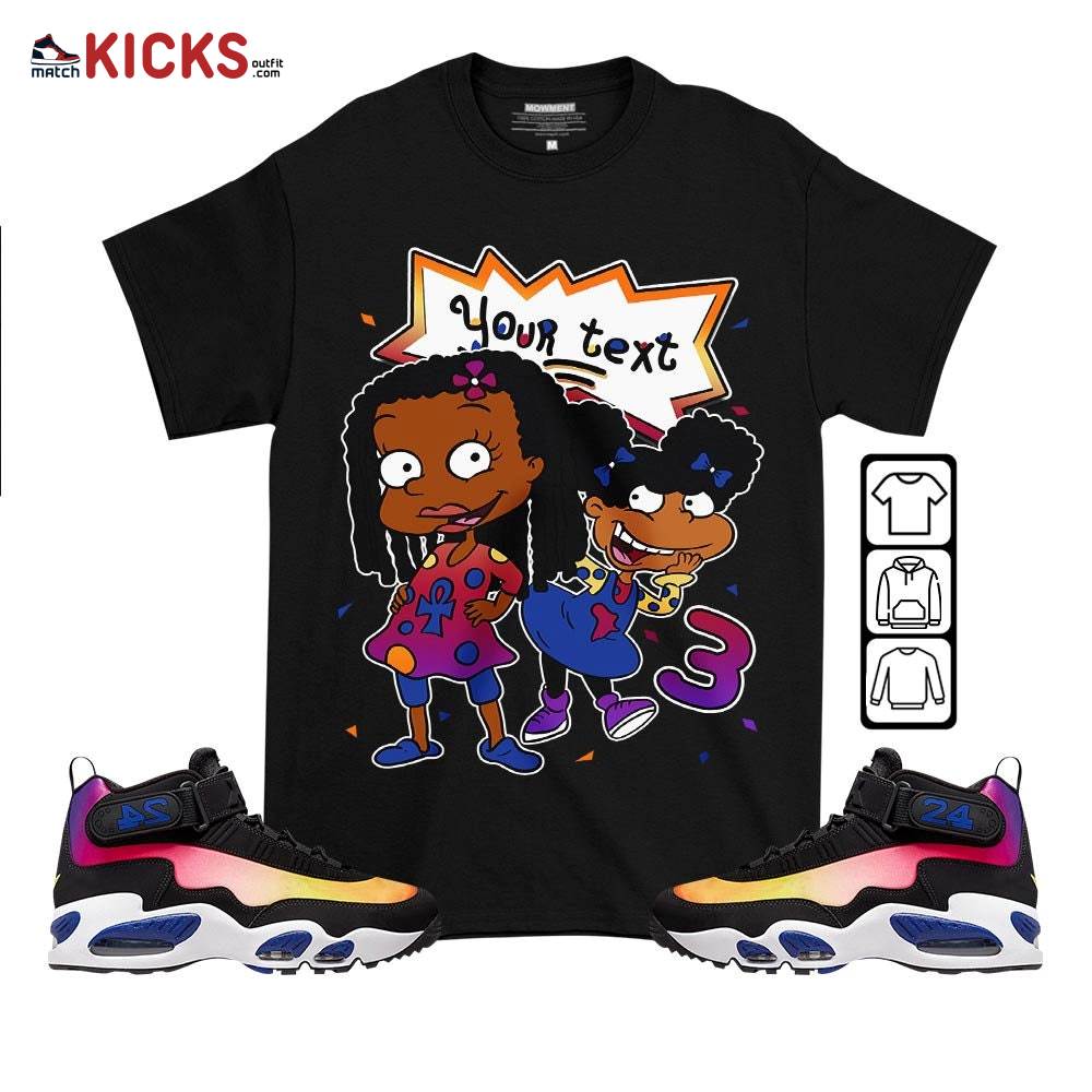 Custom Birthday Rugrats Sneaker Shirt Match Max 1 Los Angeles, Air Griffey Max 1 Los Angeles MKO T-Shirt