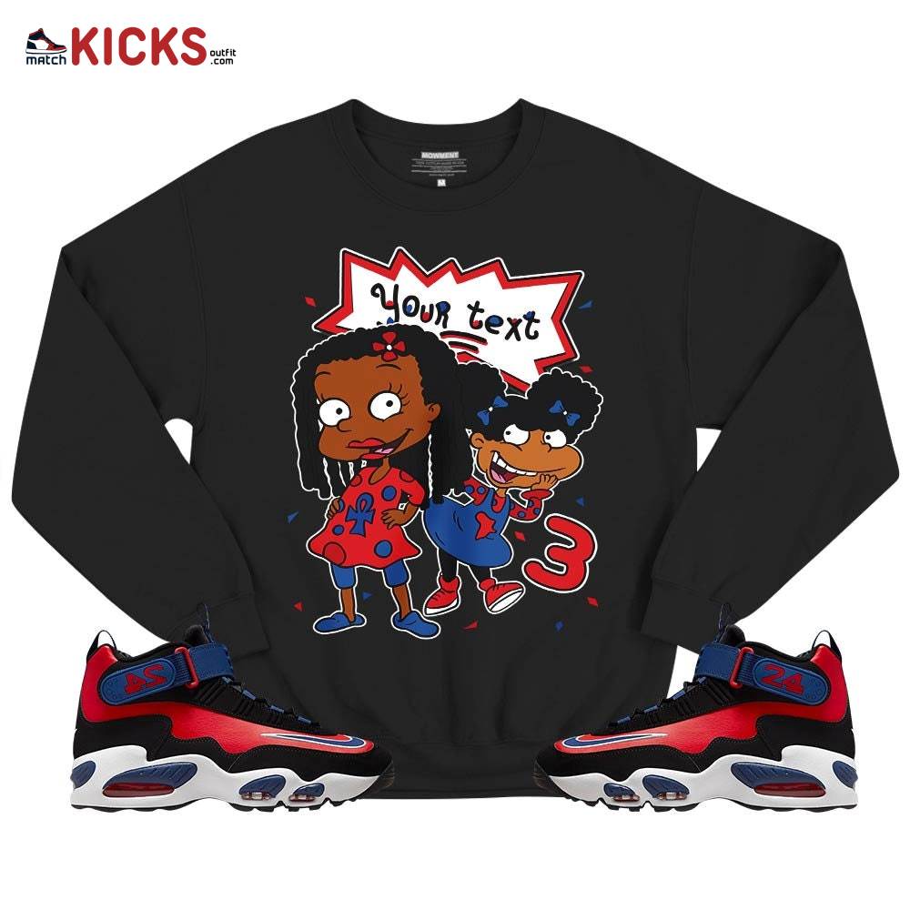 Custom Birthday Rugrats Sneaker Shirt Match Max 1 Navy Red Black, Air Griffey Max 1 Black Red Navy Blue MKO T-Shirt Custom Birthday Rugrats Sneaker Shirt Match Max 1 Navy Red Black, Air Griffey Max 1 Black Red Navy Blue MKO T-Shirt