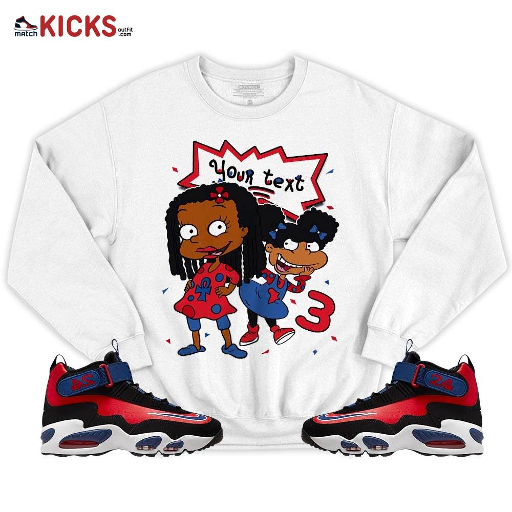 Custom Birthday Rugrats Sneaker Shirt Match Max 1 Navy Red Black, Air Griffey Max 1 Black Red Navy Blue MKO T-Shirt Custom Birthday Rugrats Sneaker Shirt Match Max 1 Navy Red Black, Air Griffey Max 1 Black Red Navy Blue MKO T-Shirt