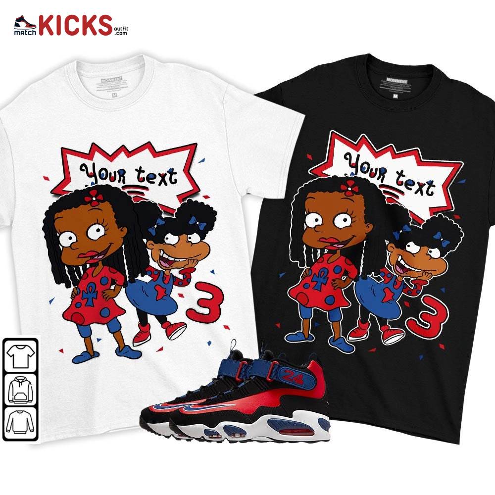 Custom Birthday Rugrats Sneaker Shirt Match Max 1 Navy Red Black, Air Griffey Max 1 Black Red Navy Blue MKO T-Shirt Custom Birthday Rugrats Sneaker Shirt Match Max 1 Navy Red Black, Air Griffey Max 1 Black Red Navy Blue MKO T-Shirt