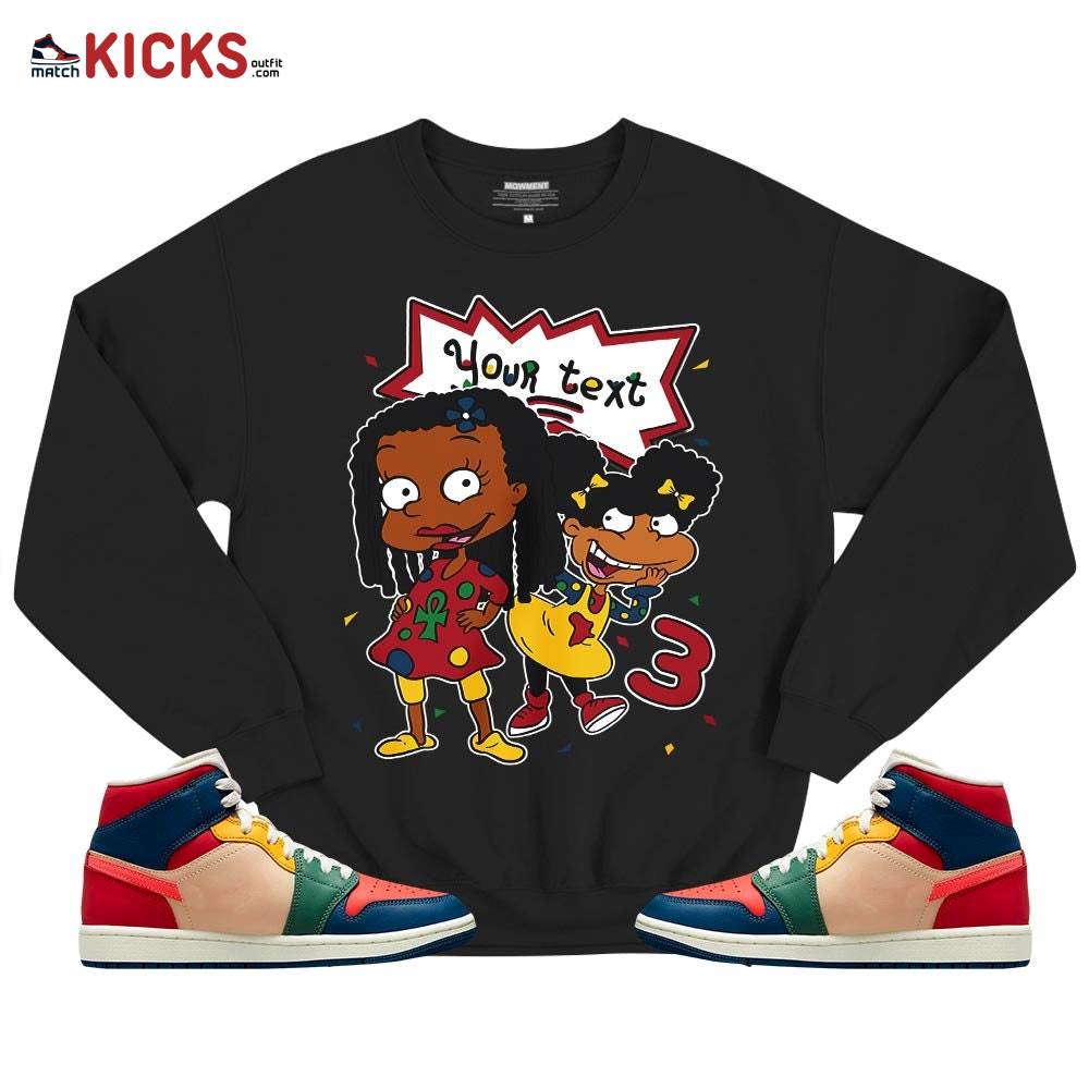 Custom Birthday Rugrats Sneaker Shirt Match Mid Multi Color 2022 1s, Jordan 1 Mid Multi Color 2022 MKO T-Shirt Custom Birthday Rugrats Sneaker Shirt Match Mid Multi Color 2022 1s, Jordan 1 Mid Multi Color 2022 MKO T-Shirt