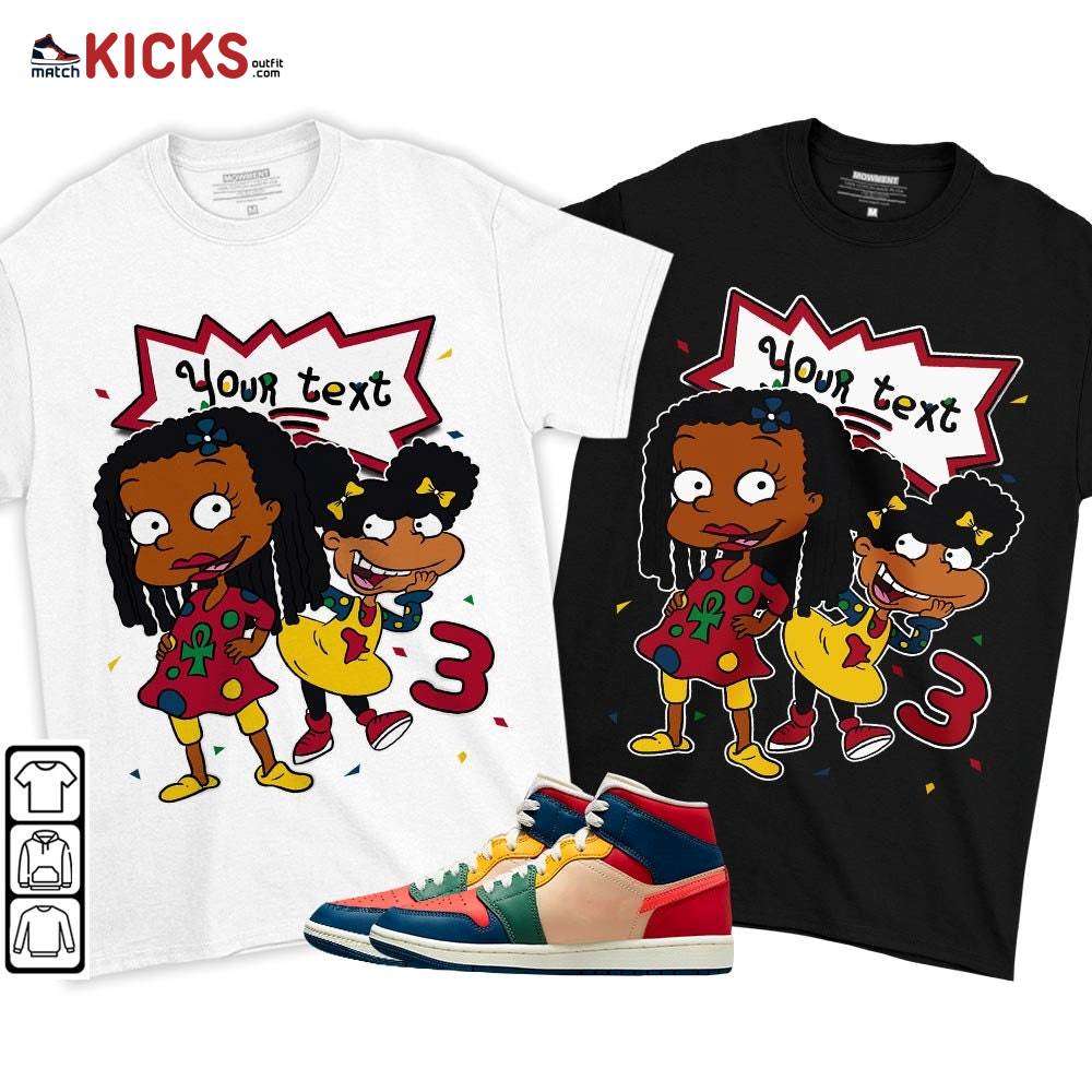 Custom Birthday Rugrats Sneaker Shirt Match Mid Multi Color 2022 1s, Jordan 1 Mid Multi Color 2022 MKO T-Shirt Custom Birthday Rugrats Sneaker Shirt Match Mid Multi Color 2022 1s, Jordan 1 Mid Multi Color 2022 MKO T-Shirt