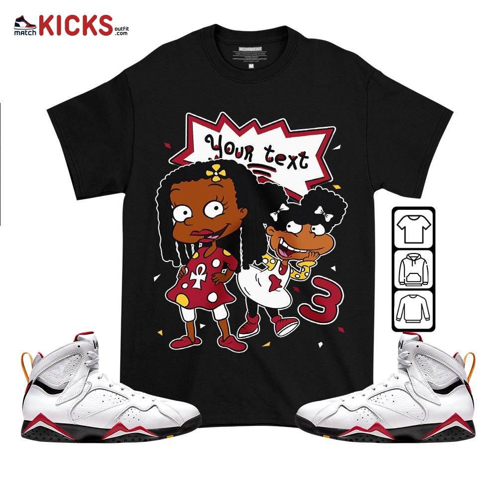Custom Birthday Rugrats Sneaker Shirt Match OG Cardinal 7s, Jordan 7 Retro Cardinal MKO T-Shirt