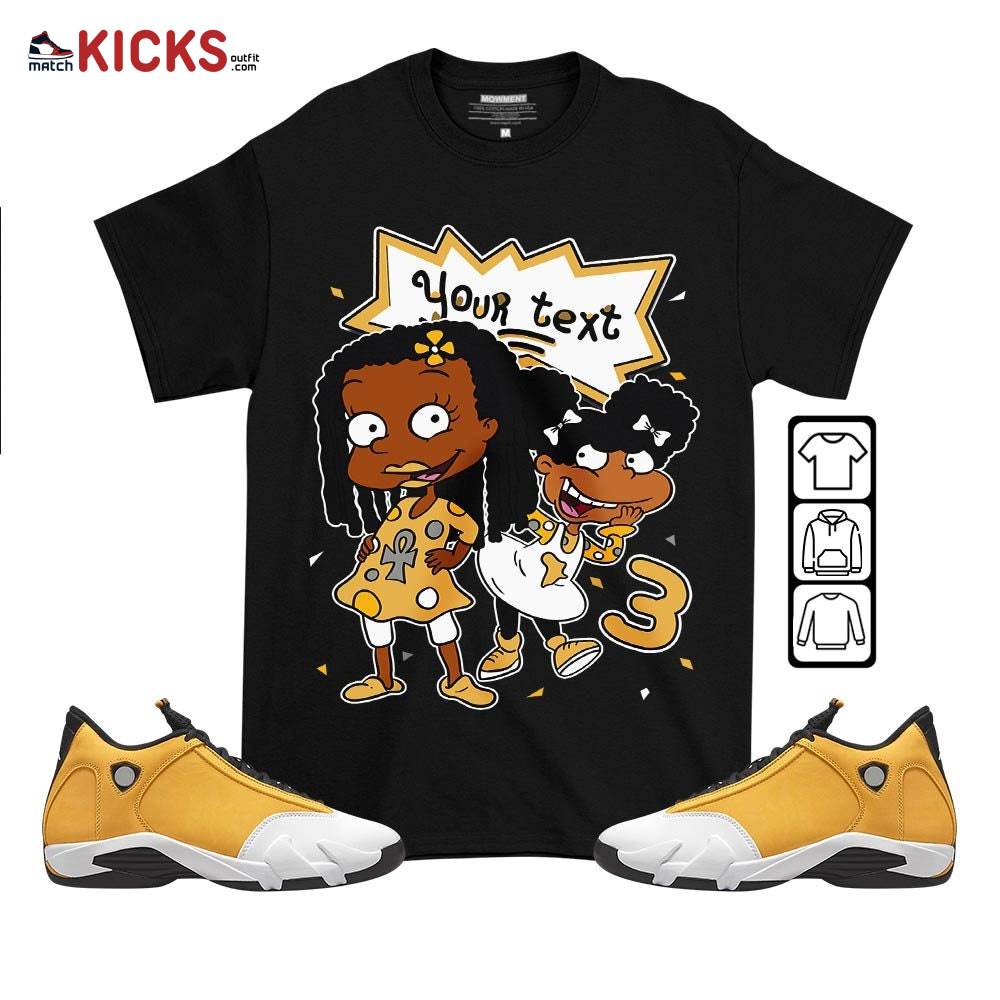 Custom Birthday Rugrats Sneaker Shirt Match Retro Ginger 14s, Jordan 14 Retro Light Ginger MKO T-Shirt