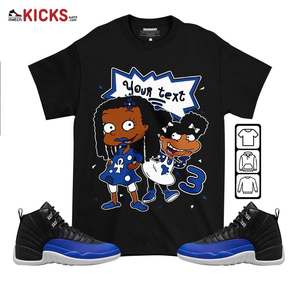 Custom Birthday Rugrats Sneaker Shirt Match Retro Hyper Royal 12s, Jordan 12 Hyper Royal MKO T-Shirt