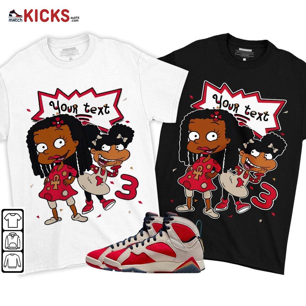 Custom Birthday Rugrats Sneaker Shirt Match Retro Trophy Room 7s, Jordan 7 Trophy Room MKO T-Shirt