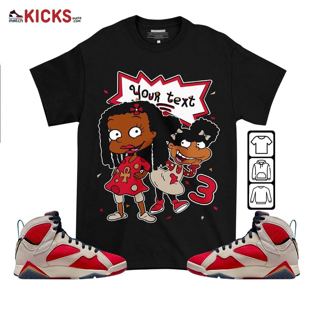 Custom Birthday Rugrats Sneaker Shirt Match Retro Trophy Room 7s, Jordan 7 Trophy Room MKO T-Shirt
